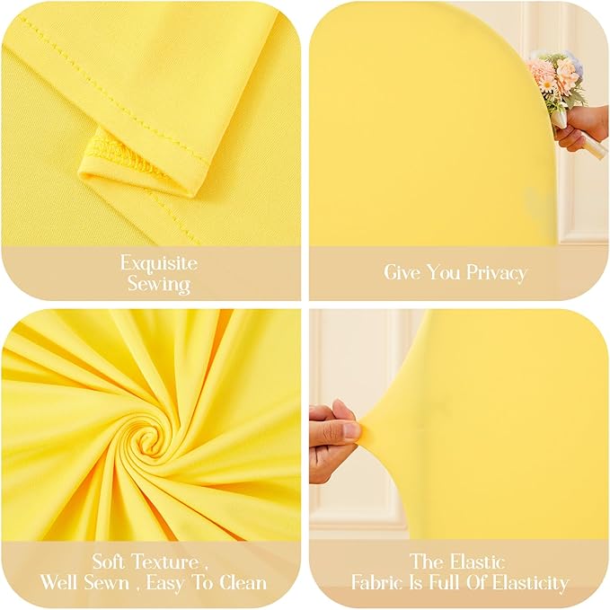 Rainbow Arch Backdrop Cover 8FT 7.2FT 6.6FT Stretchy Wedding Arch Covers Set of 3 Spandex Fitted Blue Yellow Red Fabric Backdrop Cover for Party Baby Shower Birthday Decoration