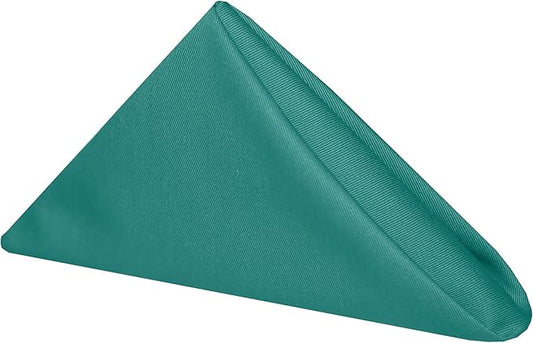 Ultimate Textile Poly-Cotton Twill Teal Cloth Napkins - 17" x 17" (Set of 12) Washable Lunch Napkins for Weddings Restaurants Parties