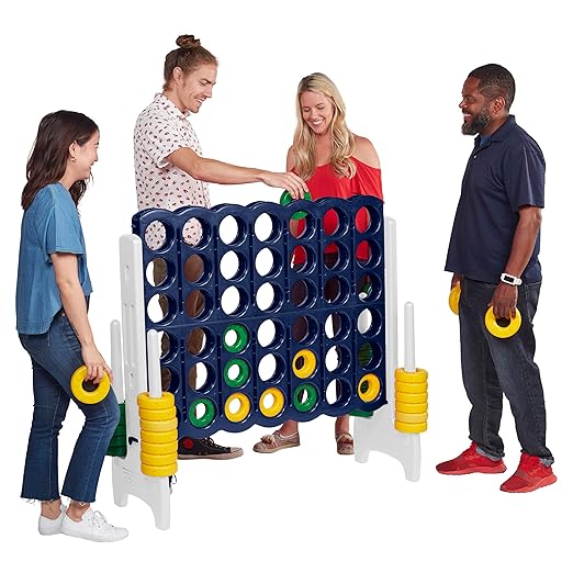 ECR4Kids Jumbo 4-To-Score, Giant Game, Blue/Gold