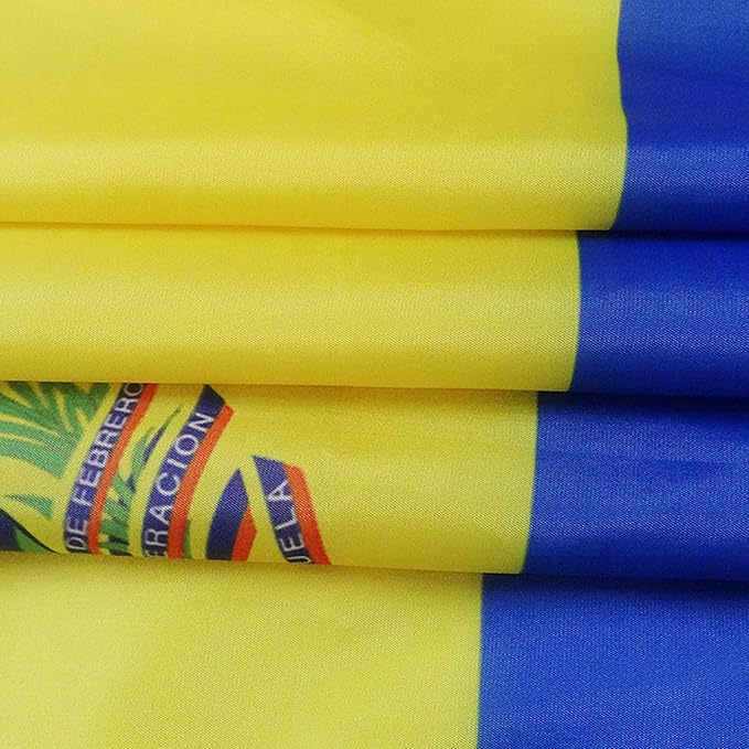 AZ FLAG Set of 5 Venezuela Flag with Patch – 150 x 90 cm – Venezuelan Flag 7 Stars 100% Polyester with Integrated Metal Eyelets