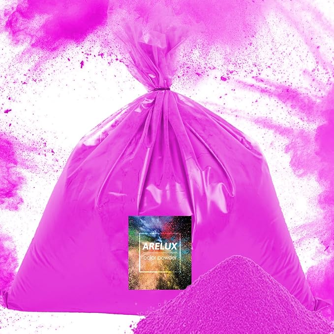 ARELUX Grape Purple Color Powder - 6lbs Bulk (2x3lb) for Color Wars, Powder War & Fun Events | Durable Individual Packets, Vibrant Holi Powder for Gender Reveal, Run, Rangoli, Parties | Non-Toxic