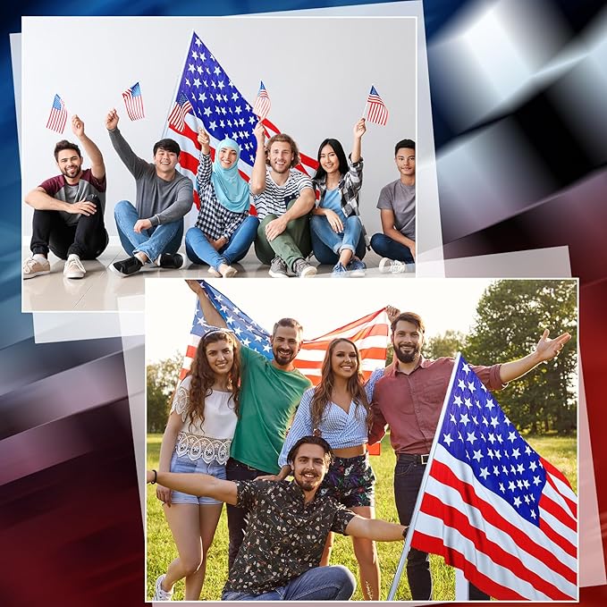 5Ft American US Flag Cardboard Stand Up Cutout Life Size USA 250th Photo Prop Patriotic Theme Veterans Day Memorial Day 4th of July Party Decoration Backdrop Stand-Up Cardboard