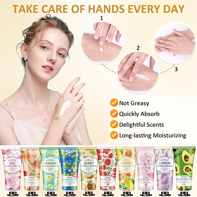240 Pack Hand Cream Set for Women, Valentines Day Gifts, Bridesmaid Gifts, Birthday Gifts, Small Gifts and Mothers Day Gifts for Mom, Bulk Moisturizing Hand Lotion Travel Size for Dry Cracked Hands