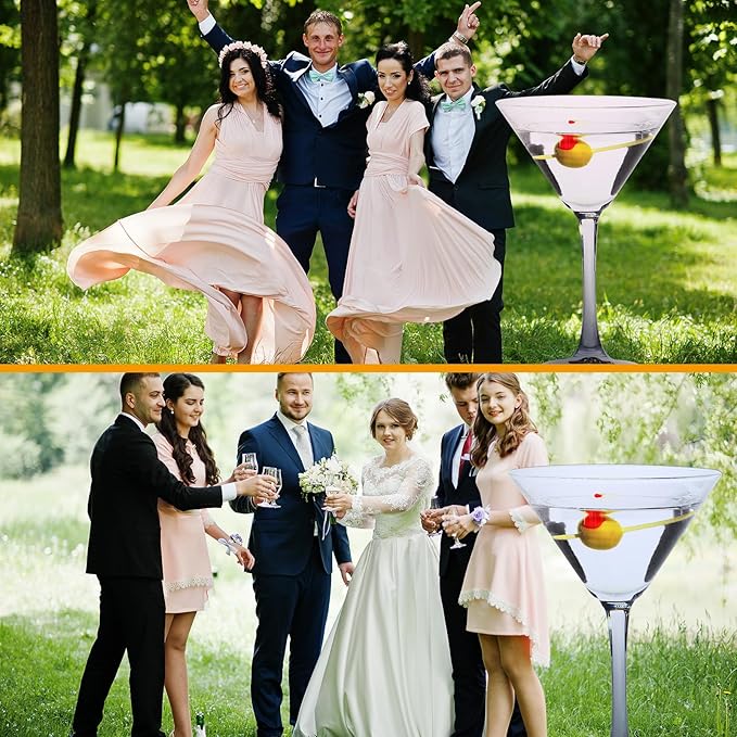 Leinuosen 5ft Martini Glass Stand up Cardboard Cutout Life Size Martini Cocktail Theme Party Decoration Backdrop Photo Prop Booth Stand-up for A Tini Bit Older Birthday Bachelorette Wedding Decor