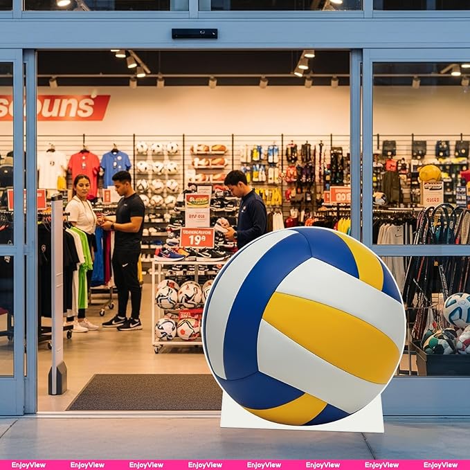 Volleyball Cardboard Cutout, 5FT Life Size Cutouts Decor for Sports Themed Party Backdrop, Photo Booth Props, Birthday Table Centerpieces, Volleyball Game Stand Up Display