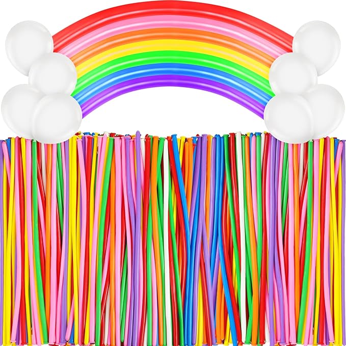 Sratte 1000 Pcs Bulk Animal Balloons 260Q Twisting Long Balloon Assorted Color for Halloween Animal Shape Weddings, Birthdays Clowns, Xmas Presents (Bright Colors)