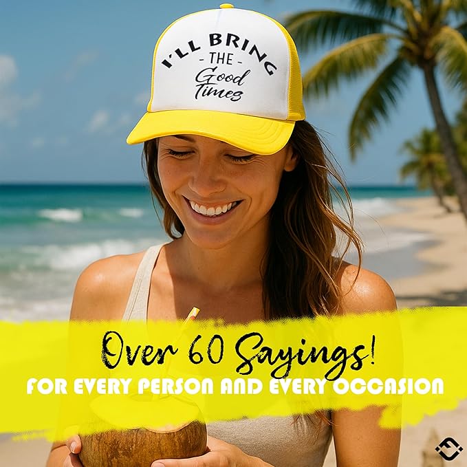 Funky Junque Women's Funny Trucker Hats: Adult Humor for Bachelorette & Girls Trips, Groups 3-25, Mesh Hat - I'll Bring The's