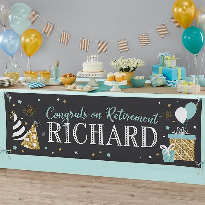 Let's Make Memories Personalized Happy Birthday Banner - Choose Any Year - 40th 50th 60th 75th - Party Decorations - Custom Indoor/Outdoor Vinyl Banner - Any Message - Chalkboard Celebration - 10ft