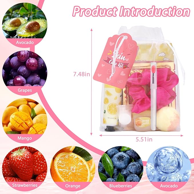 88PCS SPA Party Supplies for Girls, Under Eye Patches, Facial Masks, Lip Mask & Balm, Hand Cream, Foot Bath Bombs, Compressed Towel, Hair Band, Bulk Birthday & Sleepover Party Kit