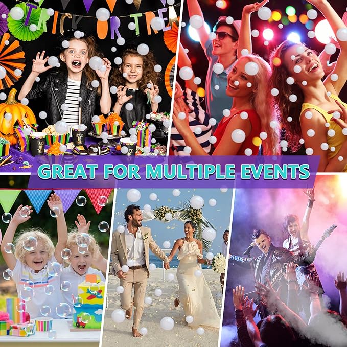 Fog Machine, 3-in-1 Fog Bubble Machine, 450W Smoke Bubble Maker with Remote Control, Make Colorful Bubbles | Fog Bubbles | Continuous Smoke for Stage Wedding Photography Holiday Party