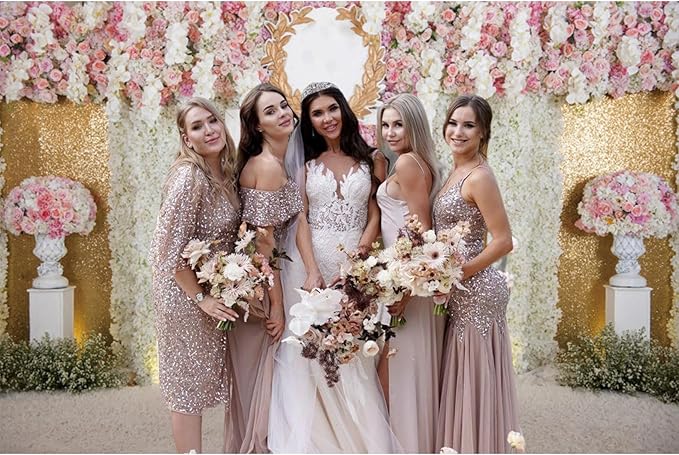 10x8ft Pink Flower Wall Photography Backdrop Proposal Ceremony Wedding Floral Photography Background Women Girl Birthday Party Bridal Shower Decor Banner Photo Booth Props