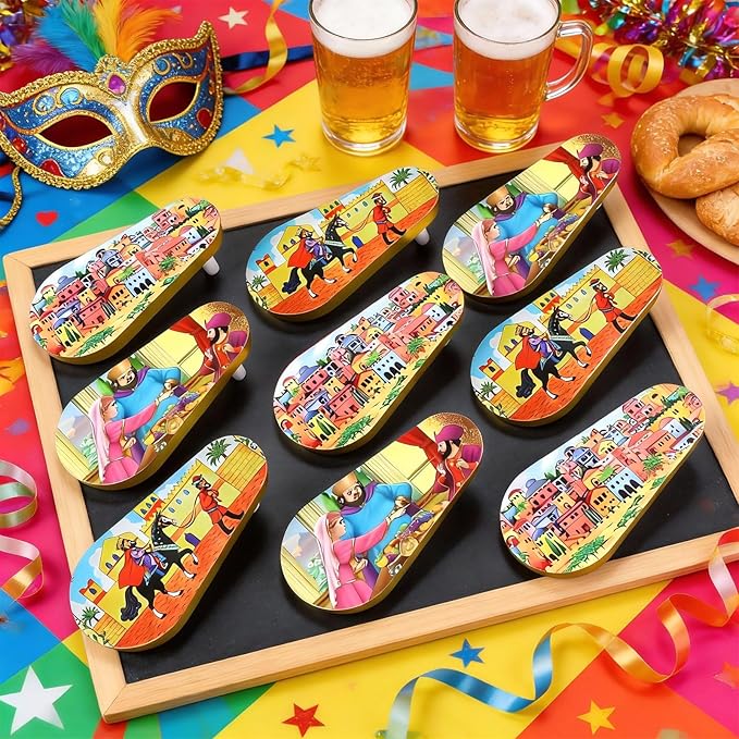 48 Pcs Metal Purim Gragger Noise Makers for Sporting Event Colorful Party Noise Makers Bulk Novelty Assorted Purim Gragger Party Favor for Holiday, Football Games, Pep Rally Supplies (Classic)