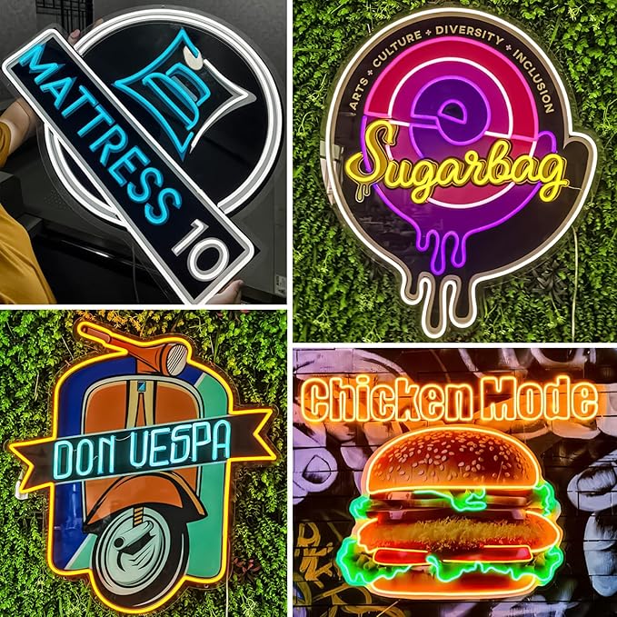Custom Neon Sign, Custom LED Neon Sign Customizable for Business Salon Beauty Nail Studios Light Up Name Sign, Personalized Neon Light Suitable for Bar Bakeries Coffee Shop Decorations