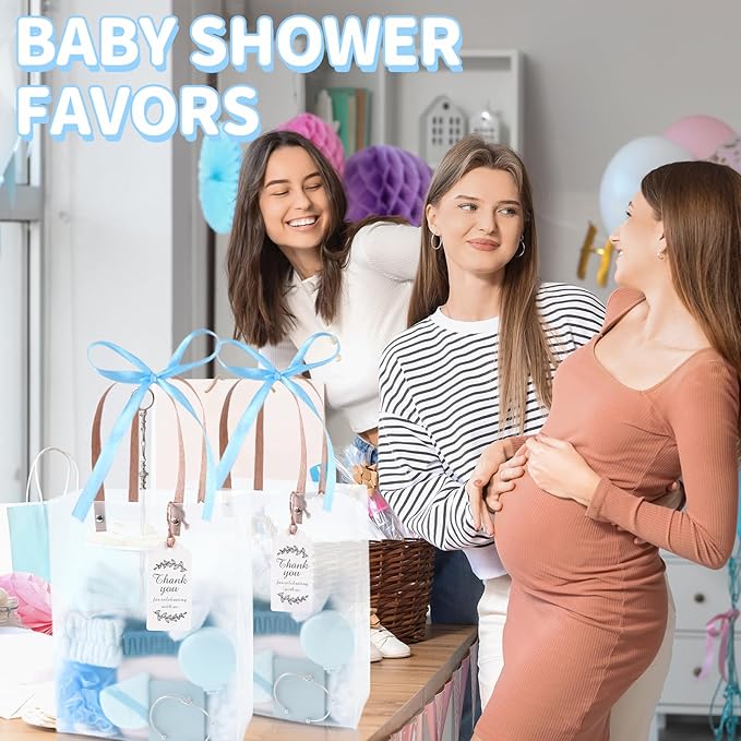 85Pcs Baby Shower Prizes for Game Winners Gifts Baby Shower Favors including Headband Hair Brush Mirrors Jewelry Box with Gift Bag for Baby Shower Game Prizes Wedding Bridal Shower Favors (Blue)