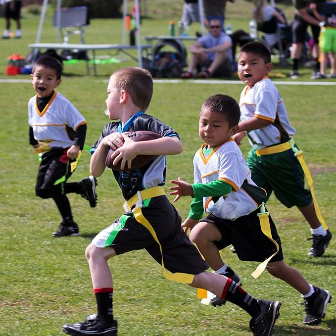 Peryiter 2/12/24/36 Player Flag Football Belt, Adjustable Football Belts and Flags for Kids Youth Adult Sport Team Training