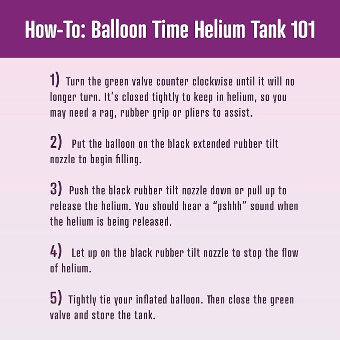 Helium Tank for Balloons At Home, 50 Balloons and White Ribbon, 12 Black Balloon Weights, Plus Balloon Tying Tool