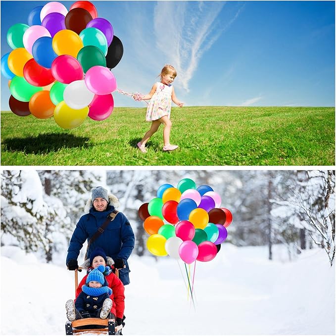 Yahenda 1700 Pcs 12 Inches Assorted balloons, Colorful Rainbow Latex Balloons for Party Birthday Baby Shower Supplies Arch Garland Decor
