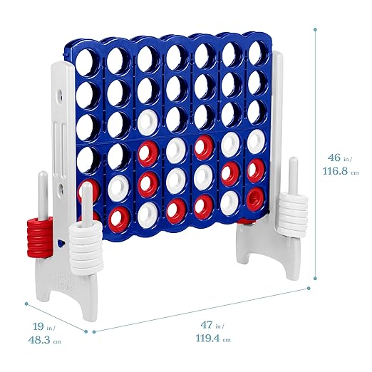ECR4Kids Jumbo 4-To-Score, Giant Game, Red/White/Blue