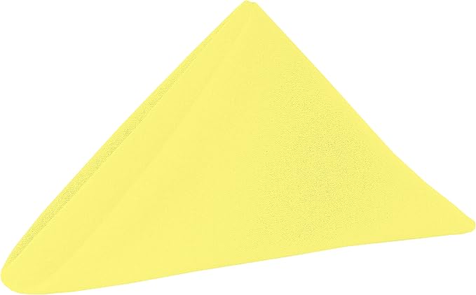 Ultimate Textile Cotton-Feel Lemon Cloth Napkins - 17" x 17" (Set of 120) Washable Dining Quality Polyester, Wrinkle & Stain Resistant