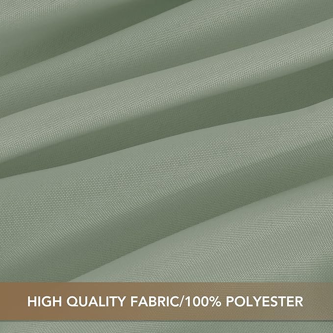 sancua Round Tablecloth 108 Inch Diameter, 6 Pack - Circle Polyester Fabric Table Cloth for Wedding Party Reception Banquet Birthday, Washable Formal Table Cover (Fit 42-96 Inch Tables), Sage Green