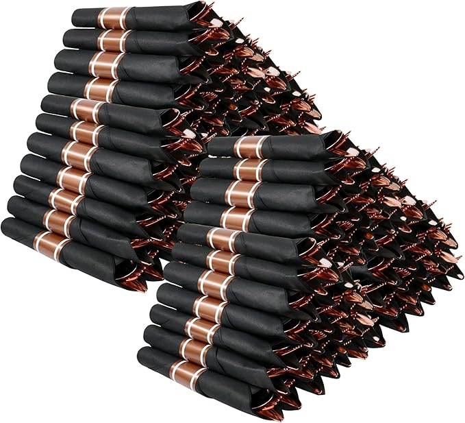 400 PCS Pre Rolled Cutlery Sets, Premium Rose Gold Plastic Flatware Set Wrapped in Black Napkin, Disposable Cutlery Set with 100 Forks, 100 Knives, 100 Spoons, 100 Napkins for Wedding, Party, Dinner