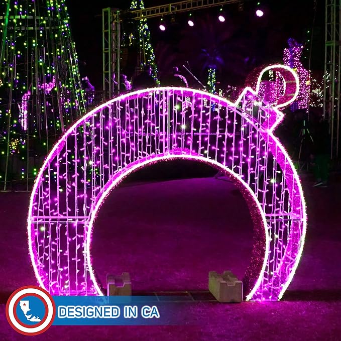 Russell Decor 50ft/15m Led Rope Lights Lamps Kit Indoor Outdoor Decorative Lighting for Party Wedding Valentine's Day Backyard Patio Deck Bright Flexible String Tube Lights Waterproof- Pink