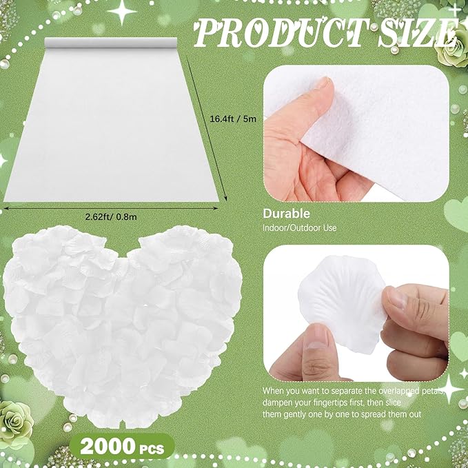 Proposal Decorations Kit Will You Marry Me LED Neon Light Metal Heart Stand Carpet 2000 Rose Petals 30 Artificial Roses for Proposal Wedding Bridal Valentine Engagement Birthday Party (White)