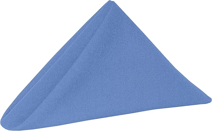 Ultimate Textile Cotton-Feel Periwinkle Cloth Napkins - 17" x 17" (Set of 120) Washable Dining Quality Polyester, Wrinkle & Stain Resistant