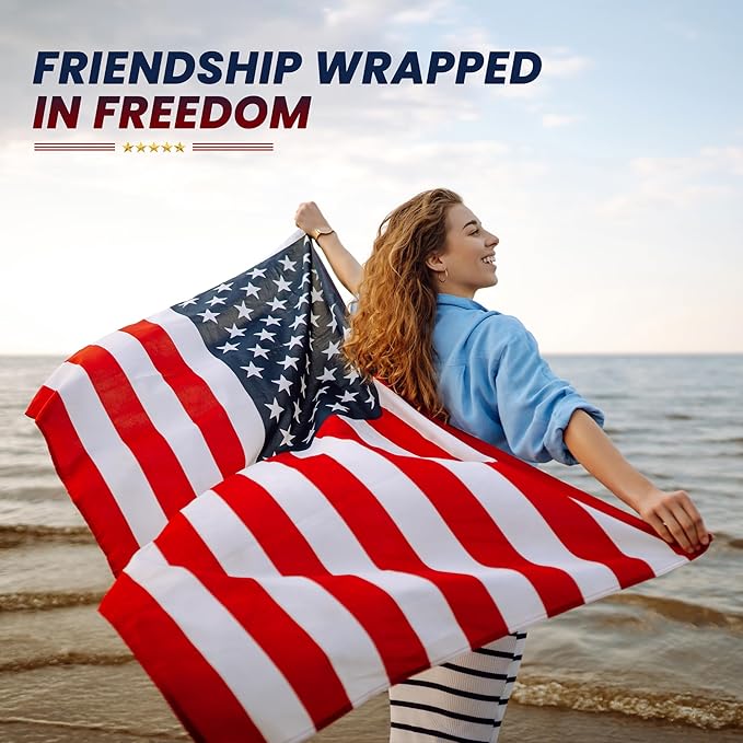 Premium American Flag - 5' x 8'– Hand-Stitched Detail & Embroidered Stars | US Sourced Materials | Built with Pride in the US
