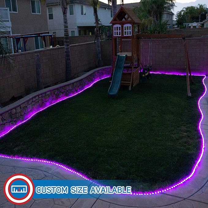 Russell Decor 20ft/6m Led Rope Lights Lamps Kit Indoor Outdoor Decorative Lighting for Party Wedding Valentine's Day Backyard Patio Deck Bright Flexible String Tube Lights Waterproof- Pink