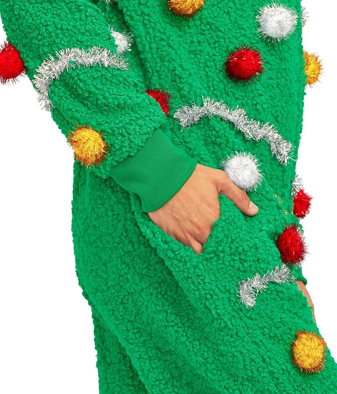 Tipsy Elves Christmas Onesies for Adults - Comfy Unisex Matching Holiday Jumpsuits with Convenient Pockets