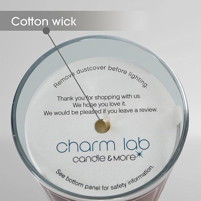 CharmLab Candle - Gift for Dad from Daughter or Son, Luxury Wood & Spice Sandal Scented Glass Jar Candle with Gift Box, 12 oz, Natural Bio Wax, 40Hr Burn, Perfect for Father’s Day, Birthday, Christmas