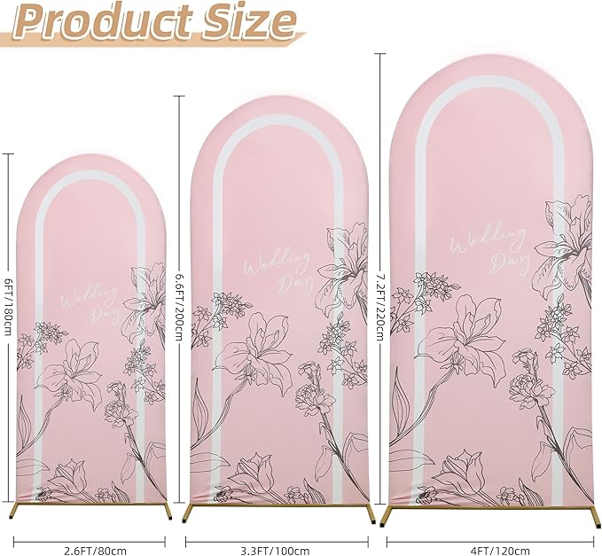 6.6FT Arch Backdrop Cover – Elastic Spandex Fabric for Photo Booth, Birthday & Graduation Decor – Sleek Black Arch Stand Cover for Indoor/Outdoor Events