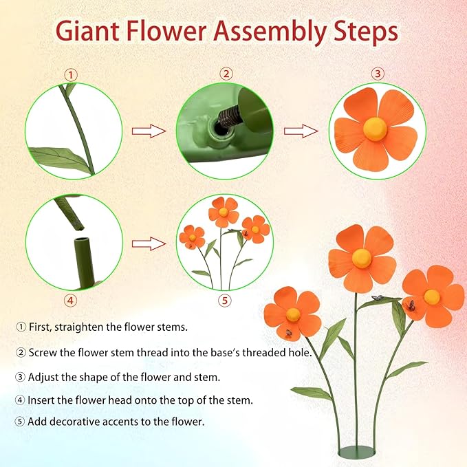 Giant Artificial Daisy Flowers Decoration Five Petal 5.8 Ft Tall Large Fake Daisies Spring Wild Flower for Party Garden Office Home Wedding Decor(Yellow)