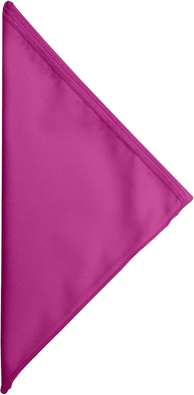 Ultimate Textile Poly-Cotton Twill Raspberry Cloth Napkins - 17" x 17" (Set of 12) Washable Lunch Napkins for Weddings Restaurants Parties