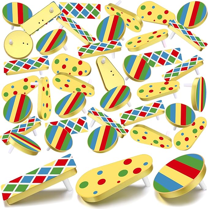 60 Pcs Metal Purim Gragger Noise Makers for Sporting Event Colorful Party Noise Makers Bulk Novelty Assorted Purim Gragger Party Favor for Holiday, Football Games, Pep Rally Supplies (New Year)