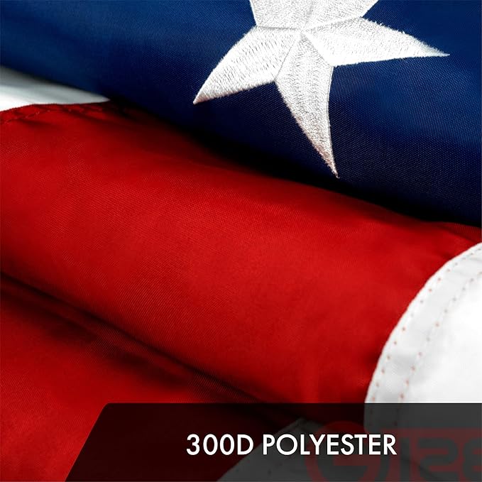 G128 American USA Flag | 6x10 Ft | Premier ToughWeave Series Embroidered 300D Polyester | Country Flag, Embroidered Stars, Sewn Stripes, Indoor/Outdoor, Brass Grommets, Beautiful Flag