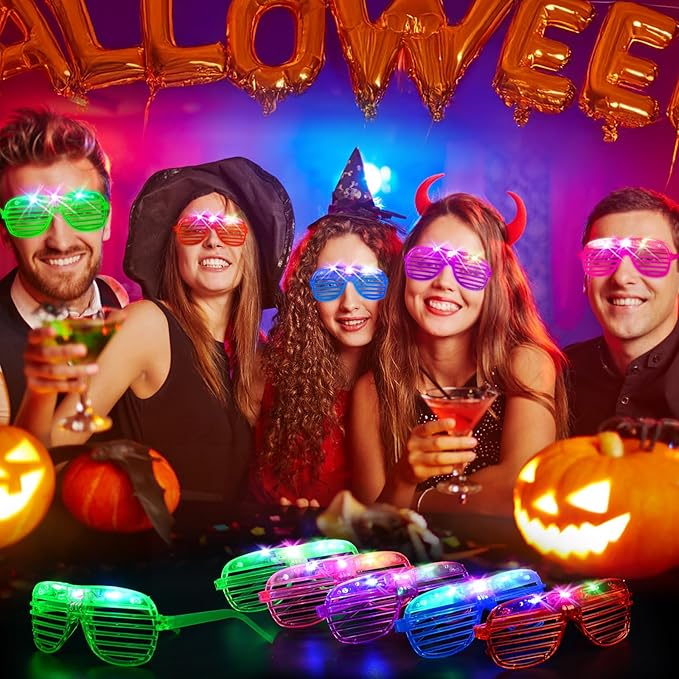 Valentines Day Gifts, 180 PCS New Year Light Up Glasses, Glow In The Dark Party Supplies, LED Glasses, Neon Flashing Glasses Bulk for Kids and Adults, Glow Glasses for Glow Party, Wedding, Birthday