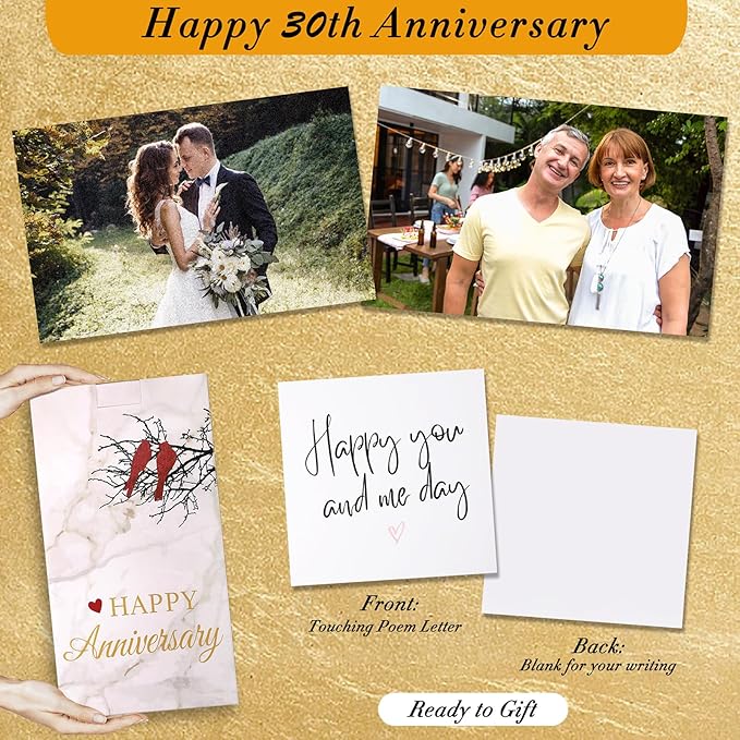 30th Wedding Anniversary Lantern,30th Anniversary Wedding Gifts for Couple Parents Husband Wife，30 Year Pearl for Her Him,Unique 30th Anniversary Wedding Gift Ideas LOVE..