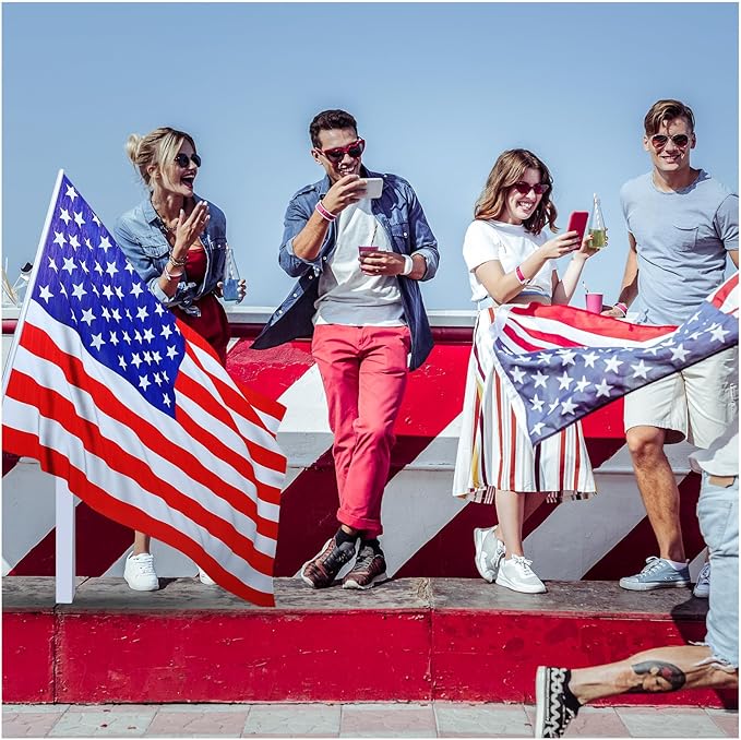 5Ft American US Flag Cardboard Stand Up Cutout Life Size USA 250th Photo Prop Patriotic Theme Veterans Day Memorial Day 4th of July Party Decoration Backdrop Stand-Up Cardboard