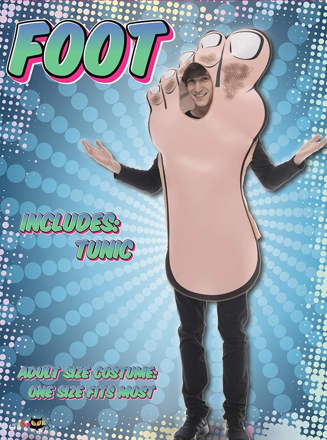 EraSpooky Adult Funny Foot Costume Halloween Couple Match Outfit, Adult Size