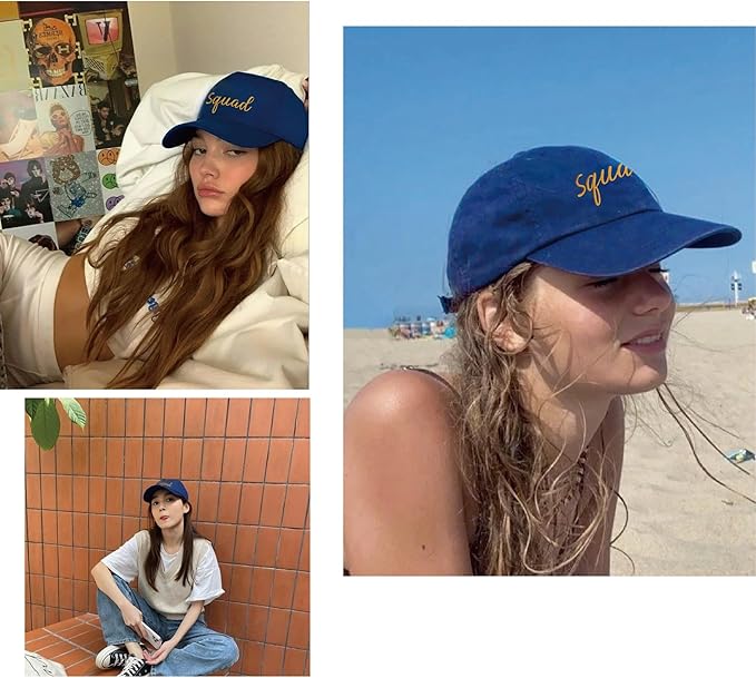 PartyGifts&beyond 6Packs Bachelorette Hat Bridesmaid Hat Bachelorette Party Favors Embroidered Bride Squad Baseball Cap