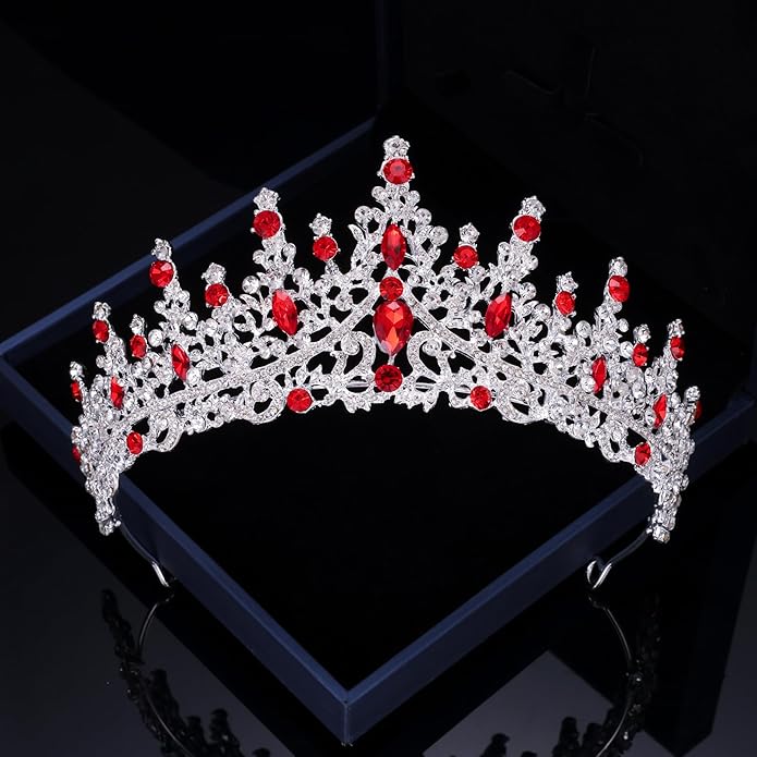 Kamirola Tiaras and Crowns for Women,Tiaras Earrings Necklace, Crystal Bridal Jewelry Set（TR83