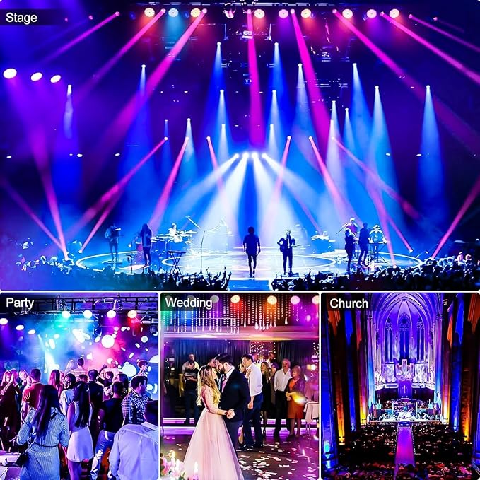 Betopper 54 * 4W High CRI Par Light, CRI/RA>90 RGBW 4 in 1 Ultra-Bright LED Stage Light,Up to 5500 Lm Party Lighting, Party Disco DJ Lights for Photography Video Wedding Show, 8 Packs