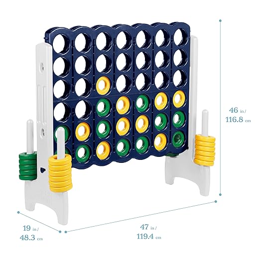 ECR4Kids Jumbo 4-To-Score, Giant Game, Blue/Gold