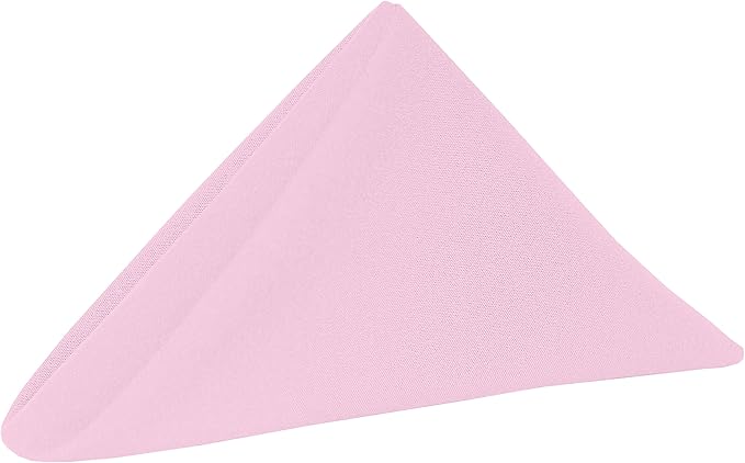 Ultimate Textile Cotton-Feel Light Pink Cloth Napkins - 17" x 17" (Set of 36) Washable Dining Quality Polyester, Wrinkle & Stain Resistant