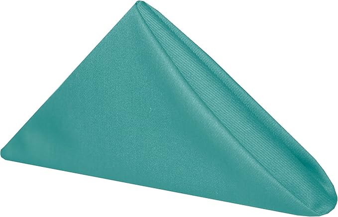 Ultimate Textile Poly-Cotton Twill Jade Cloth Napkins - 17" x 17" (Set of 60) Washable Lunch Napkins for Weddings Restaurants Parties