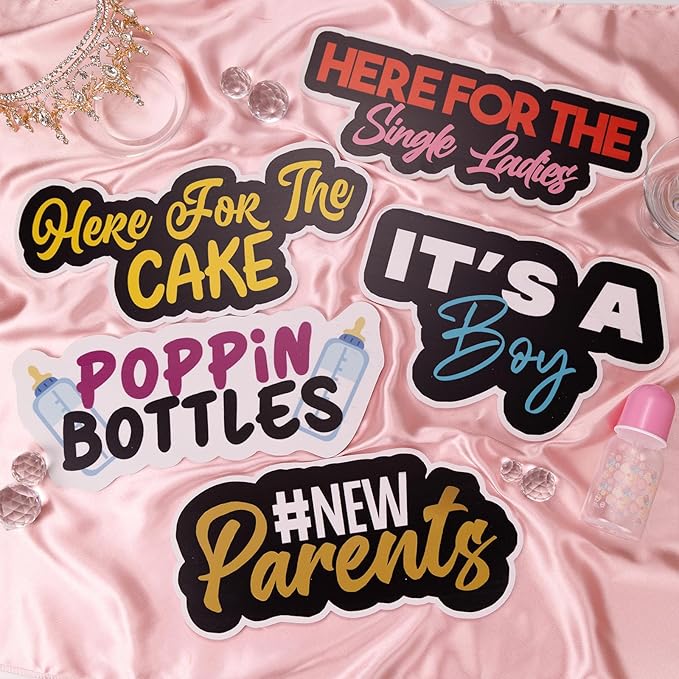(Baby Shower Pack) Elevate Your Photo Booth Experience with Our Durable & Waterproof Pack of Signs-Perfect for Weddings, Birthdays, and Photo Booth Businesses - PVC Foamboard Photo Props