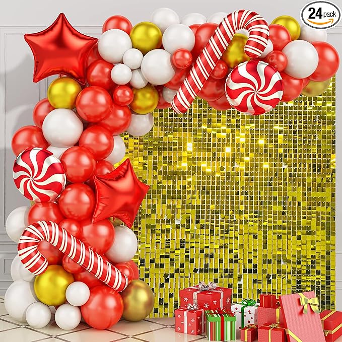 Gold Shimmer Wall Backdrop,Shiny Sequins,24PCS Sequins Backdrop Decoration Panels, Glitter Bling Photo Background Decorations for Birthday Party Wedding Engagement Anniversary Graduation Baby Shower