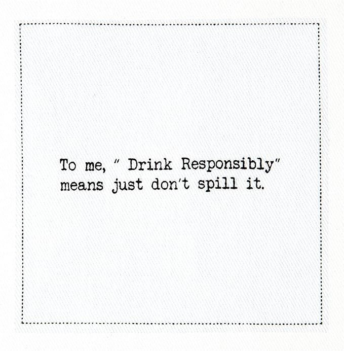 Five Star Funny Snarky Quotes | White Cotton Cocktail Napkins | 50 Luxury Disposable Beverage Napkins with Witty Bar Quotes | Drink Napkins for Parties, Bars, Weddings & Game Nights